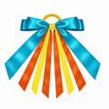 Aqua blank ribbon